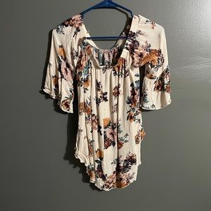 Floral & Flowy Off Shoulder Top